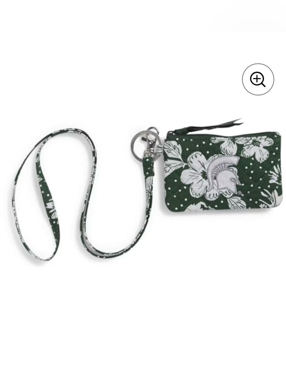 Vera Bradley MI Spartans Collegiate Zip ID Lanyard